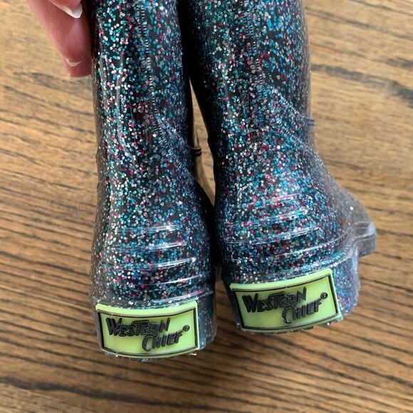 Western Chief glitter sparkle rain boots toddler size 5 nwot - Picture 5 of 7